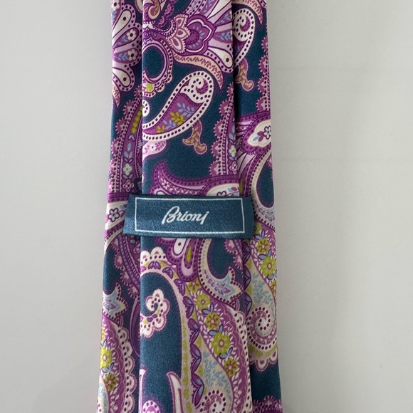 Brioni Paisley Silk Tie - Picture 4 of 6
